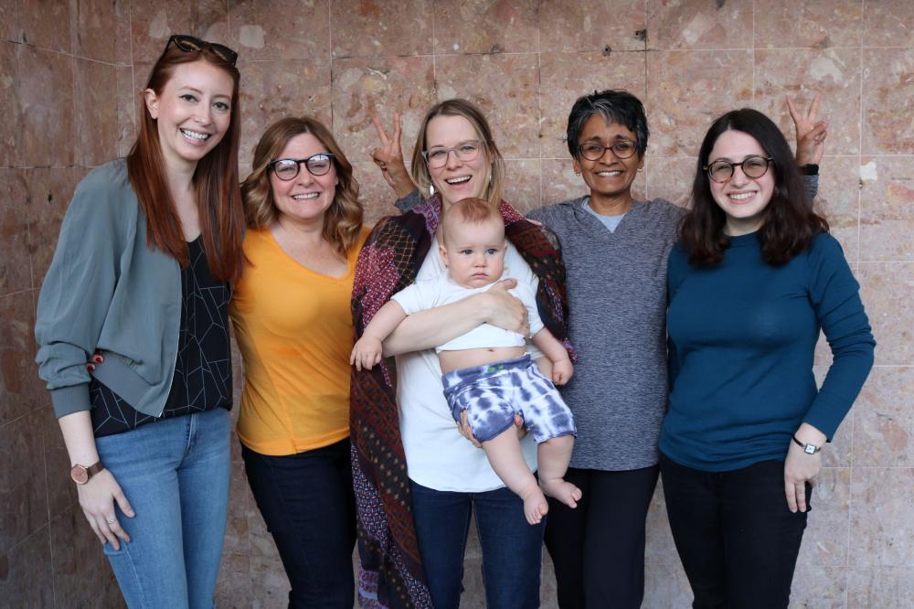 (L-R): TANYA MILLER, DANIELLE DIONNE, ASHLEY GRANT, MRIDULA MORGAN, AND NATHALIE ZEOLI